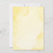 Dusty Blue en Yellow Floral Wedding Invitation Kaart (Achterkant)