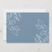 Dusty Blue Eucalyptus Baby shower Hartelijk dank Bedankkaart (Achterkant)