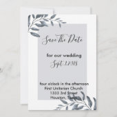 Dusty Blue Eucalyptus bewaart de datum Kaart (Voorkant)