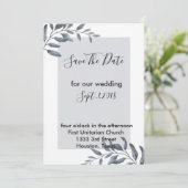 Dusty Blue Eucalyptus bewaart de datum Kaart (Staand voorkant)