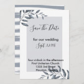 Dusty Blue Eucalyptus bewaart de datum Kaart (Voorkant / Achterkant)