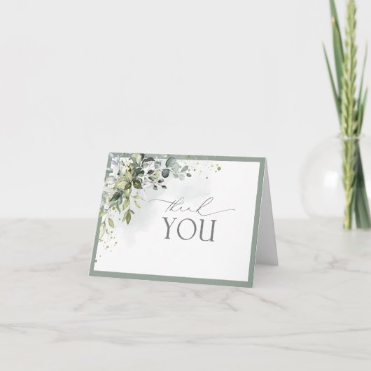 Dusty Blue Eucalyptus Botanical Bedankt voor je cr (Voorkant)