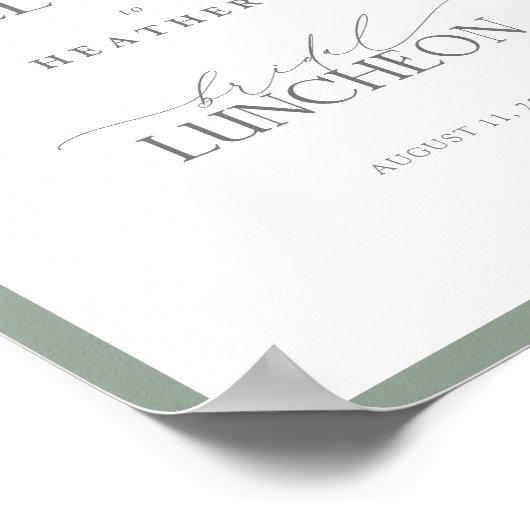 Dusty Blue Eucalyptus Botanical Luncheon Welkom Poster (Hoek)