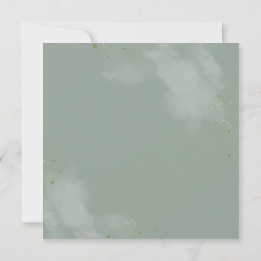 Dusty Blue Eucalyptus Botanical Shower Mail Kaart (Achterkant)