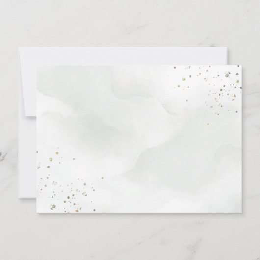 Dusty Blue Eucalyptus Botanical Weddenschap Recept Kaart (Achterkant)