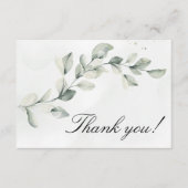 Dusty Blue Eucalyptus Botanical Wedding RSVP Enclo Informatiekaartje (Voorkant)