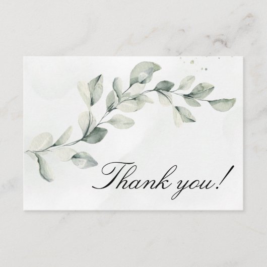 Dusty Blue Eucalyptus Botanical Wedding RSVP Enclo Informatiekaartje (Voorkant)