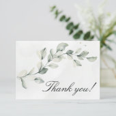 Dusty Blue Eucalyptus Botanical Wedding RSVP Enclo Informatiekaartje (Staand voorkant)