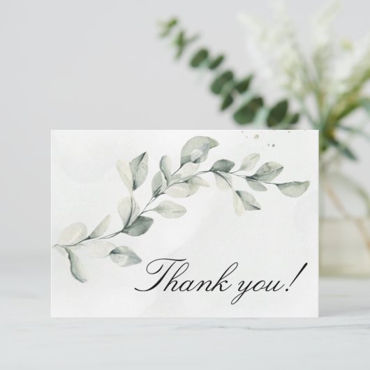 Dusty Blue Eucalyptus Botanical Wedding RSVP Enclo Informatiekaartje (Staand voorkant)