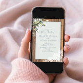 Dusty Blue Eucalyptus Botanical Wood Weddenschap Kaart