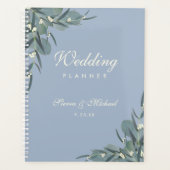 Dusty Blue | Eucalyptus Botanische bruiloft Planner (Voorkant)