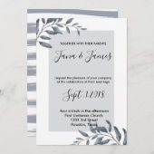 Dusty Blue Eucalyptus bruiloft Kaart (Voorkant / Achterkant)