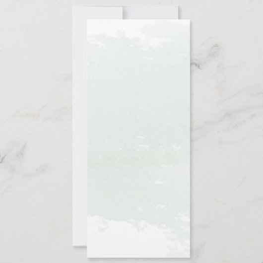 Dusty Blue Eucalyptus Bruiloft Menu Vrijgezellenfe Kaart (Achterkant)