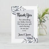 Dusty Blue Eucalyptus dank u Kaart (Staand voorkant)