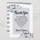 Dusty Blue Eucalyptus dank u Kaart (Voorkant / Achterkant)