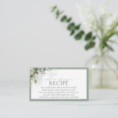 Dusty Blue Eucalyptus Floral, breng een recept aan Informatiekaartje (Staand voorkant)
