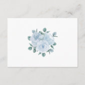 Dusty Blue Eucalyptus Floral bruiloft Details Informatiekaartje (Achterkant)
