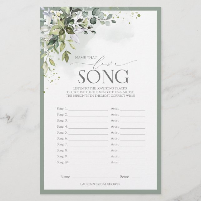 Dusty Blue Eucalyptus Floral Vrijgezellenfeest Gam (Voorkant)