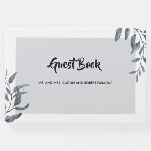 Dusty Blue Eucalyptus Gastenboek (Voorkant)