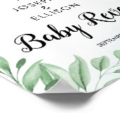 Dusty Blue Eucalyptus Gender onthulling Welkom Poster (Hoek)