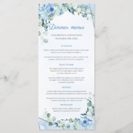 Dusty Blue Eucalyptus Green Silver Lijst Diner Menu