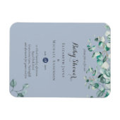 Dusty Blue Eucalyptus Greenery BABY SHOWER Invites Magneet (Horizontaal)