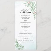 Dusty Blue Eucalyptus Greenery Birthday Menu (Voorkant)