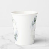 Dusty Blue Eucalyptus Greenery Boho Vrijgezellenfe Papieren Bekers (Links)