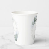 Dusty Blue Eucalyptus Greenery Boho Vrijgezellenfe Papieren Bekers (Rechts)