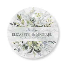 Dusty Blue Eucalyptus Greenery Botanical Marble