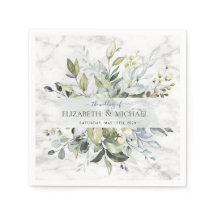 Dusty Blue Eucalyptus Greenery Botanical Marble