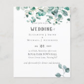 Dusty Blue Eucalyptus Greenery BUDGET WEDDING Flye Flyer (Voorkant)