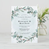 Dusty Blue Eucalyptus Greenery Couples Shower (Staand voorkant)
