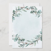 Dusty Blue Eucalyptus Greenery Couples Shower (Achterkant)