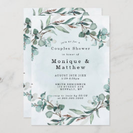 Dusty Blue Eucalyptus Greenery Couples Shower