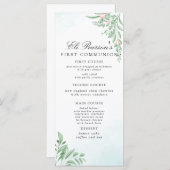 Dusty Blue Eucalyptus Greenery First Community Menu (Voorkant / Achterkant)