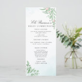 Dusty Blue Eucalyptus Greenery First Community Menu (Staand voorkant)