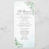 Dusty Blue Eucalyptus Greenery First Community Menu (Voorkant)