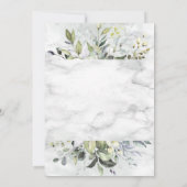 Dusty Blue Eucalyptus Greenery Marble Foto Kaart (Achterkant)