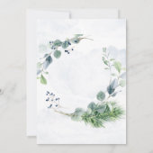 Dusty Blue Eucalyptus Greenery Rustic Wedding Kaart (Achterkant)
