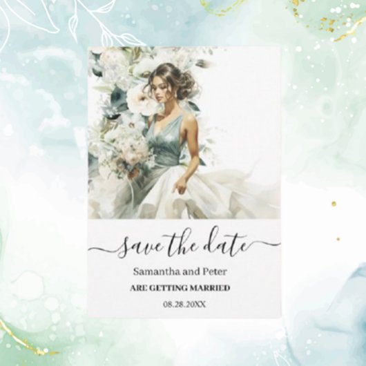 Dusty Blue Eucalyptus Greenery Save the Date