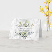 Dusty Blue Eucalyptus Greenery Succulent Bedankt Kaart (Gele Bloem)