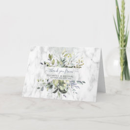 Dusty Blue Eucalyptus Greenery Succulent Bedankt Kaart