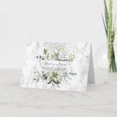 Dusty Blue Eucalyptus Greenery Succulent Bedankt Kaart (Voorkant)