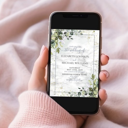 Dusty Blue Eucalyptus Greenery Succulent Photo Kaart