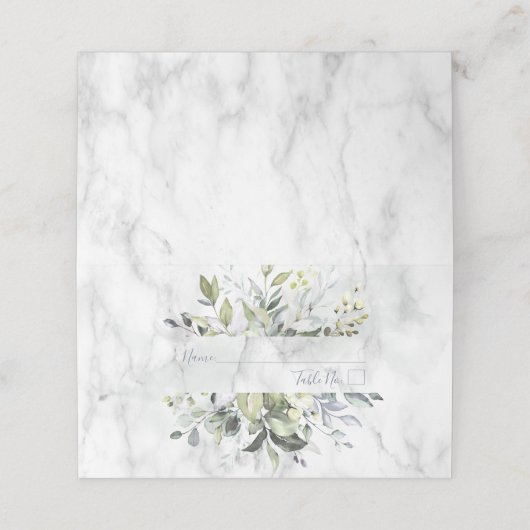 Dusty Blue Eucalyptus Greenery Succulent Plaatskaartje (Buitenkant ongevouwen)