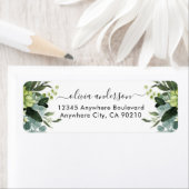 Dusty Blue Eucalyptus Greenery Succulent Wedding Etiket (Insitu)