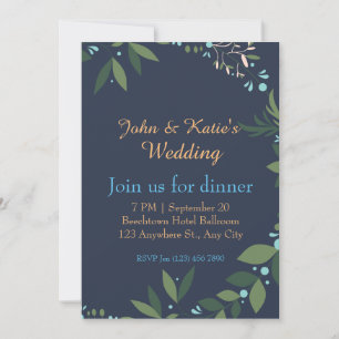 Dusty Blue Eucalyptus Greenery Succulent Wedding Feestdagenkaart