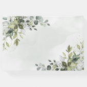 Dusty Blue Eucalyptus Greenery Succulent Wedding Gastenboek (Achterkant)