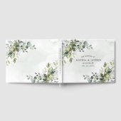 Dusty Blue Eucalyptus Greenery Succulent Wedding Gastenboek (Volledig)
